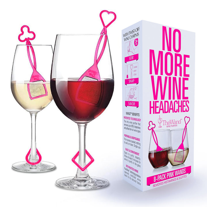 The Wand Pink 8-Pack Wine Purifier